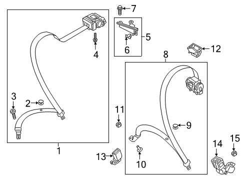 2020 Audi S7 Sportback Rear Seat Belts Diagram