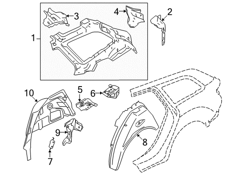 2010 Audi A6 Quattro Inner Structure - Quarter Panel