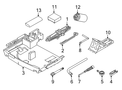 2018 Audi SQ5 Jack Diagram for 80A-011-031-B