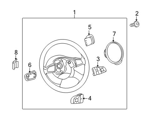 2010 Audi Q5 Steering Wheel & Trim Diagram 2