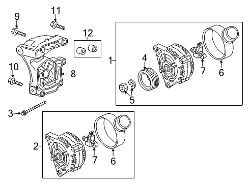 2014 Audi RS5 Alternator Bracket Diagram for 079-903-805-AD