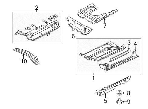 2005 Audi TT Quattro Floor & Rails Diagram 2