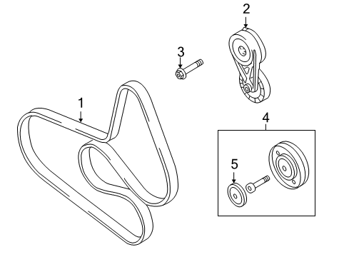 2010 Audi A5 Quattro Belts & Pulleys - Belts Diagram 2
