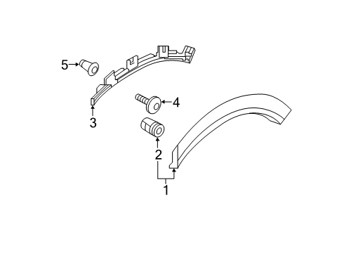 2021 Audi e-tron Quattro Exterior Trim - Quarter Panel
