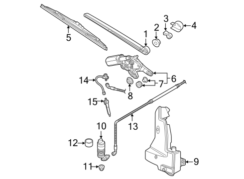 2024 Audi SQ8 e-tron Rear Wiper Components