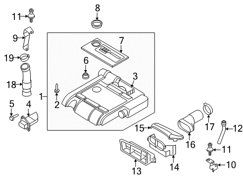 2009 Audi TT Air Cleaner Assembly Diagram for 06F-133-837-AF