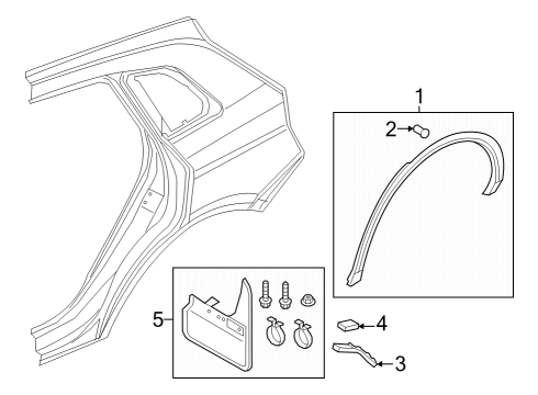 2021 Audi SQ5 Sportback Exterior Trim - Quarter Panel
