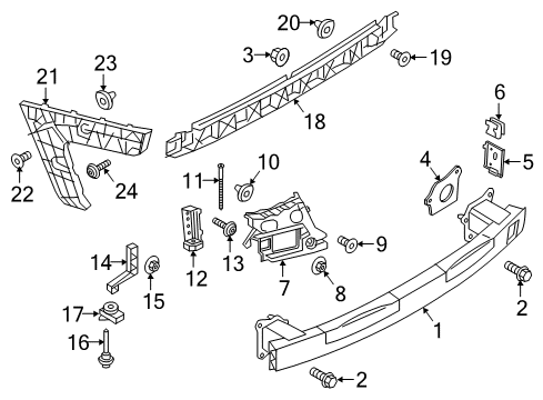 2017 Audi A6 Quattro Bumper & Components - Rear Diagram 2