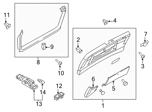 2014 Audi allroad Interior Trim - Lift Gate Diagram