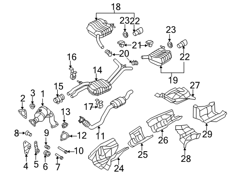 2009 Audi A4 Quattro Exhaust System Diagram 4