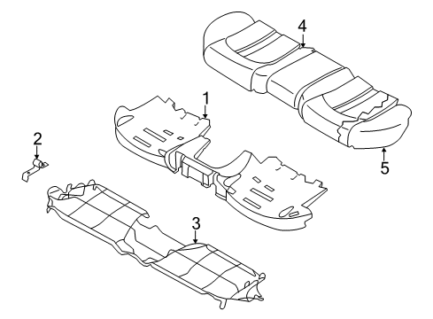 2013 Audi S8 Rear Seat Components Diagram 3