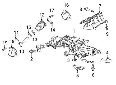 2015 Audi R8 Column Support Mount Bolt Diagram for N-106-100-01