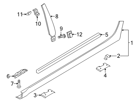 2015 Audi RS7 Exterior Trim - Pillars