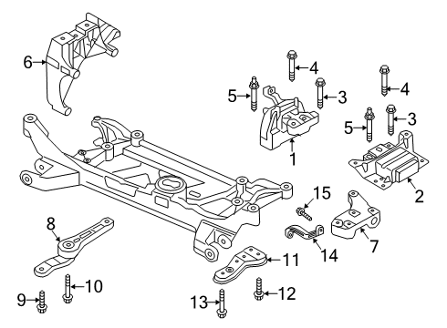 2017 Audi A3 Quattro Engine & Trans Mounting Diagram 2