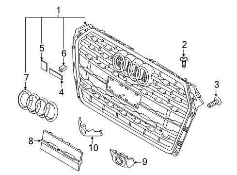 2019 Audi S5 Cap Diagram for 8W6-853-140-A-RP5