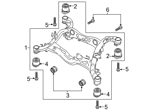2020 Audi A6 Quattro Suspension Mounting - Rear
