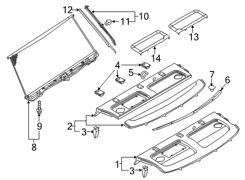 2015 Audi S6 Interior Trim - Rear Body Diagram 2