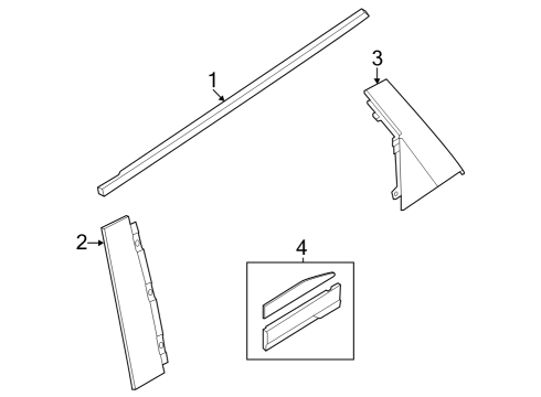 2022 Audi Q4 e-tron Exterior Trim - Rear Door