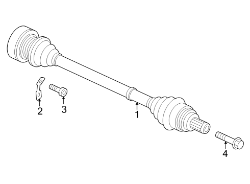 2023 Audi e-tron S Sportback Axle Assembly Diagram for 4KE-501-203-F