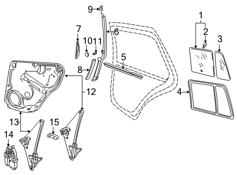 Window Regulator Diagram for 1J5-839-729-J
