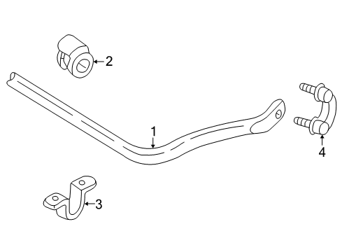2007 Audi A6 Stabilizer Bar & Components Diagram 2