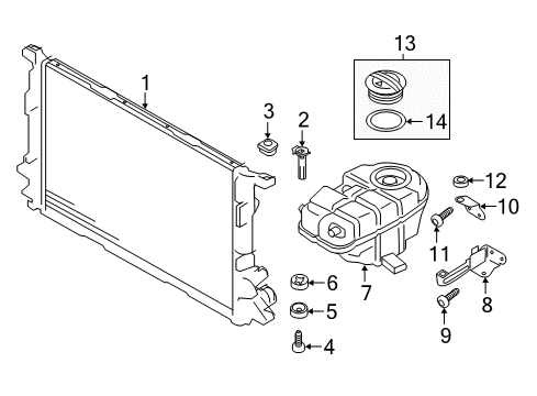 2016 Audi A7 Quattro Radiator & Components Diagram 3