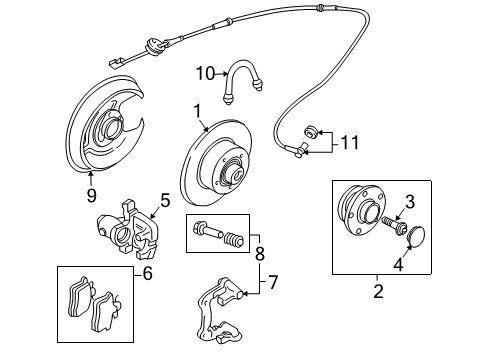 2009 Audi S4 Brake Components Diagram 3