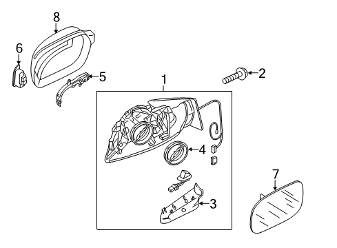 2012 Audi S4 Outside Mirrors Diagram