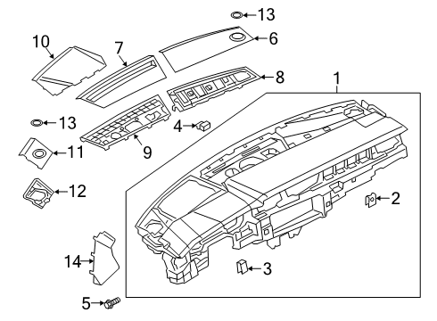 2023 Audi A6 Quattro Instrument Panel Diagram 4