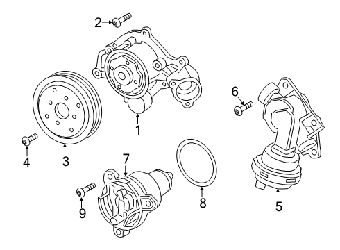 2025 Audi A8 Quattro Water Pump Diagram