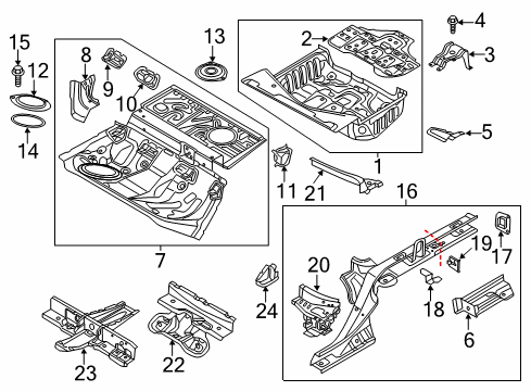2015 Audi A7 Quattro Rear Floor & Rails