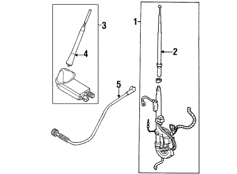 1998 Audi A6 Antenna & Radio