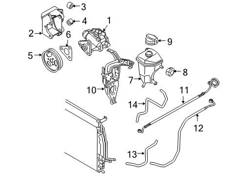 2005 Audi A8 Quattro P/S Pump & Hoses Diagram 3