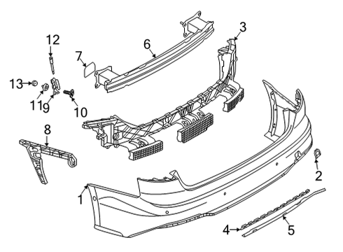 2024 Audi S5 Bumper & Components - Rear Diagram 4