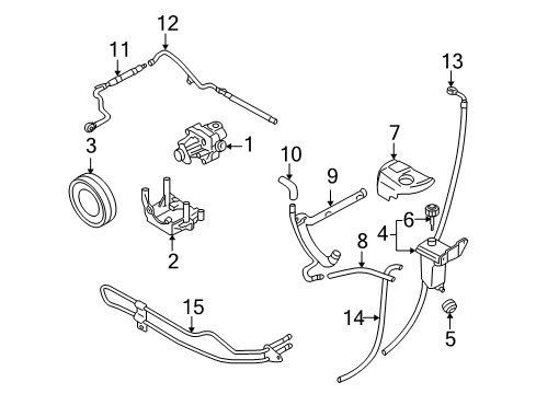 2004 Audi A4 P/S Pump & Hoses Diagram 5