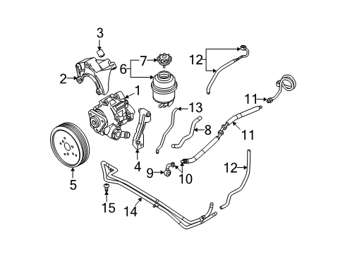 2005 Audi A6 Quattro P/S Pump & Hoses Diagram 2