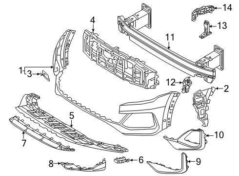 2025 Audi Q8 Cover Diagram for 4M8-807-065-D-GRU