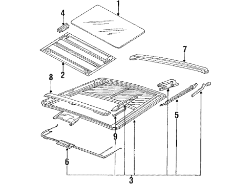 1990 Audi Coupe Quattro Weatherstrip Diagram for 895-877-297