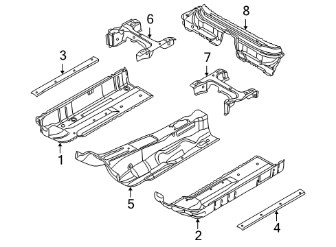 2008 Audi A4 Quattro Floor & Rails Diagram 2