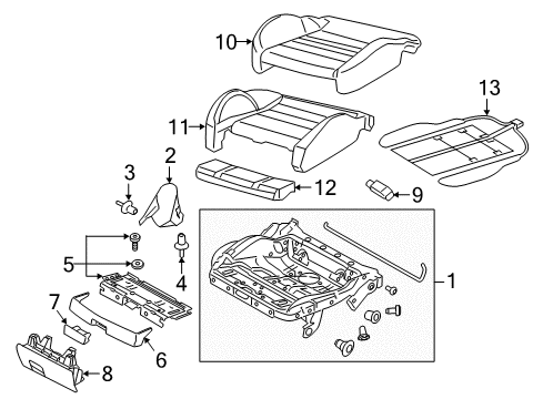 2016 Audi A7 Quattro Front Seat Components Diagram 4