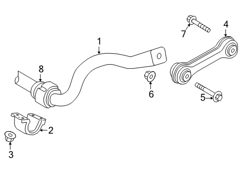 2023 Audi A7 Sportback Stabilizer Bar & Components Diagram 2