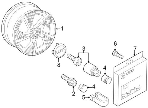 2024 Audi SQ8 e-tron Wheels Diagram 3