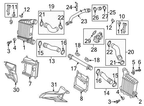 2014 Audi A8 Quattro Intercooler - Air Diagram 2