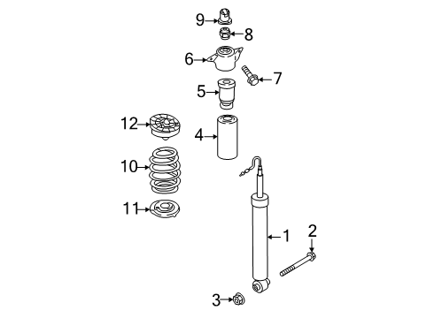 2018 Audi A4 allroad Shock Diagram for 8W9-616-025-C