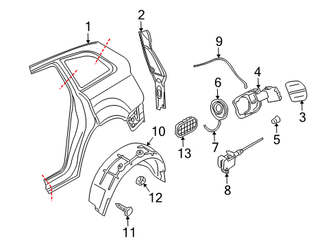 2007 Audi Q7 Fuel Door Diagram