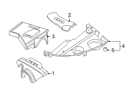 2002 Audi A4 Engine Appearance Cover Diagram 2
