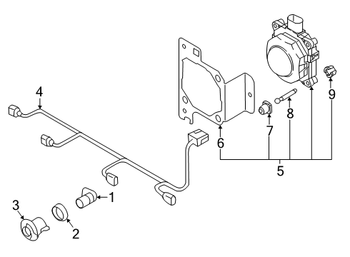 2017 Audi A4 allroad Electrical Components - Front Bumper Diagram
