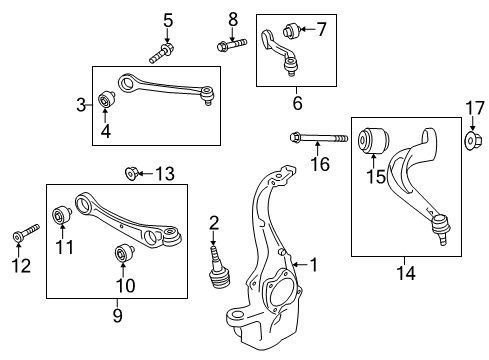 2012 Audi A6 Front Suspension Components Diagram