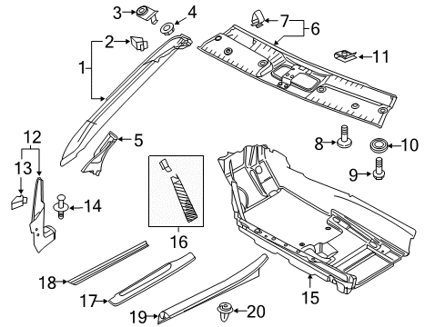 2012 Audi R8 Sill Trim Clip Diagram for 420-867-299