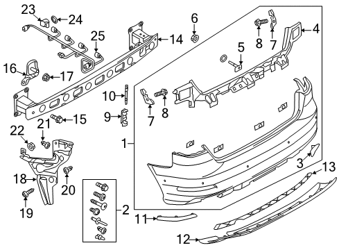2016 Audi A3 Bumper Cover Diagram for 8V5-807-067-C-GRU